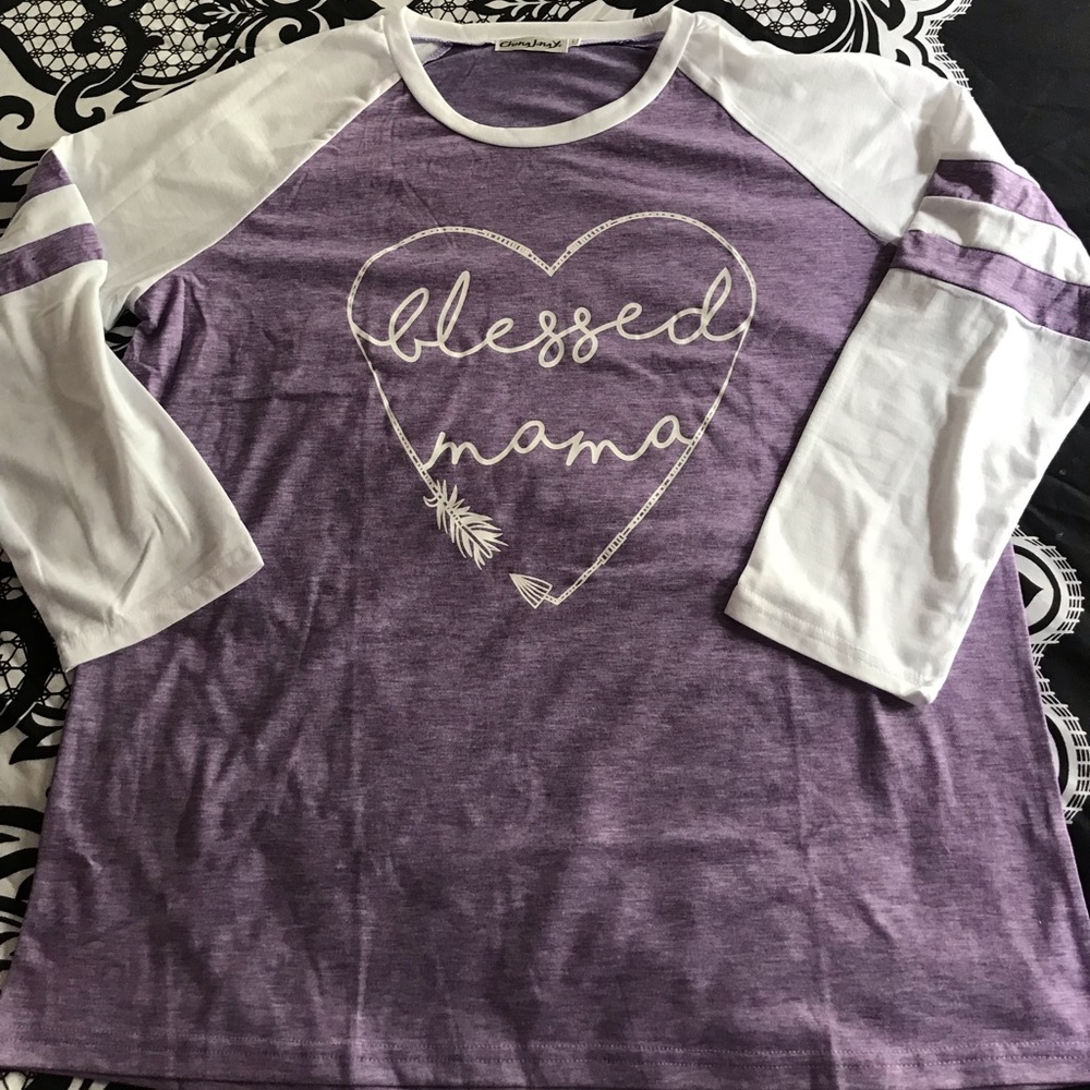 Blessed Mama 3/4 Sleeve Top